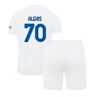 Koszulka piłkarska Inter Milan Alexis Sanchez #70 Strój wyjazdowy dla dzieci 2023-24 tanio Krótki Rękaw (+ Krótkie spodenki)